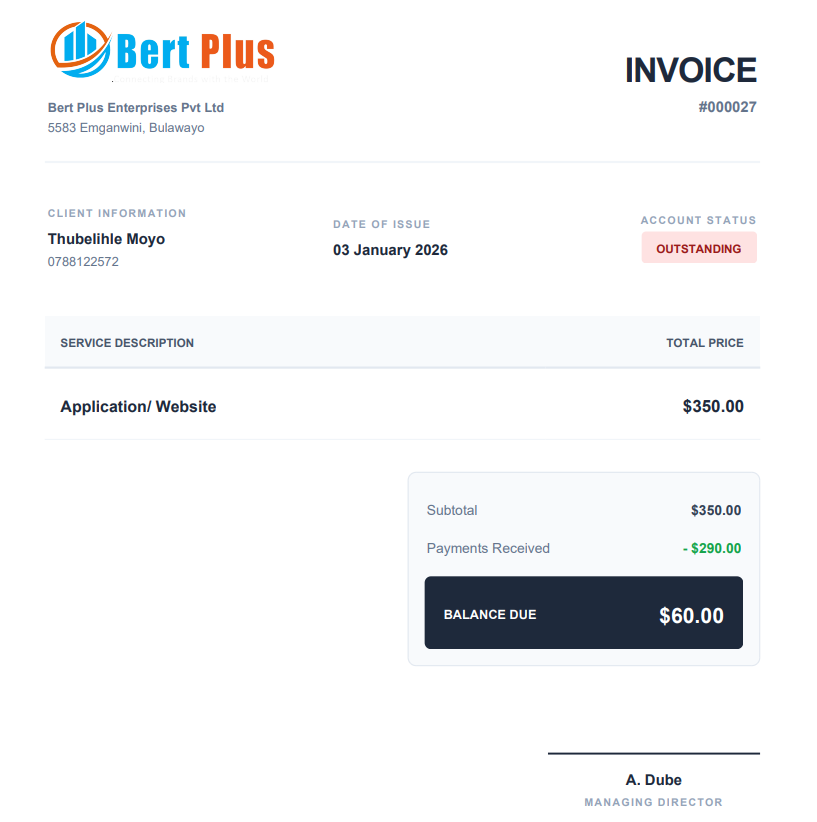 Invoice example